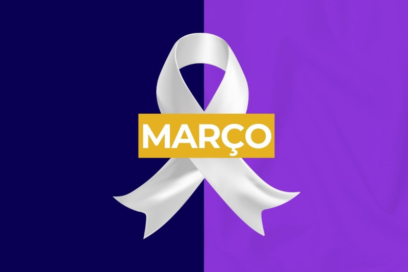 imagem da publicação de Março Lilás e Azul Marinho